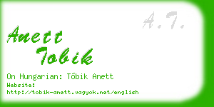 anett tobik business card